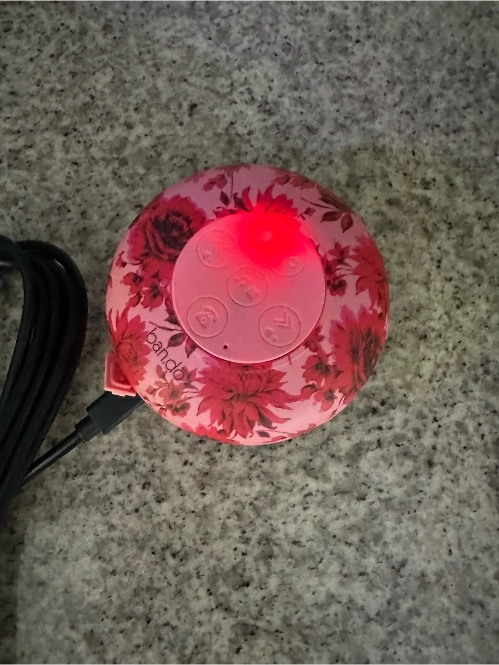 ban.do Pink Floral Bluetooth Shower Speaker